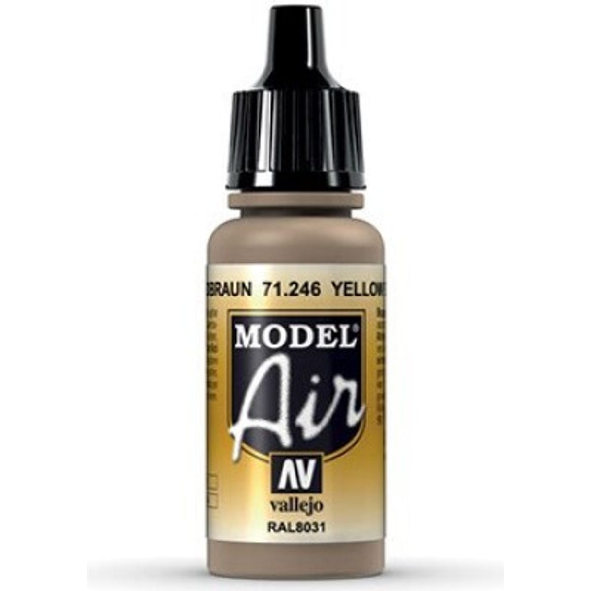 Vallejo - Model Air - Yellow Brown Mat - 17 Ml - 71246