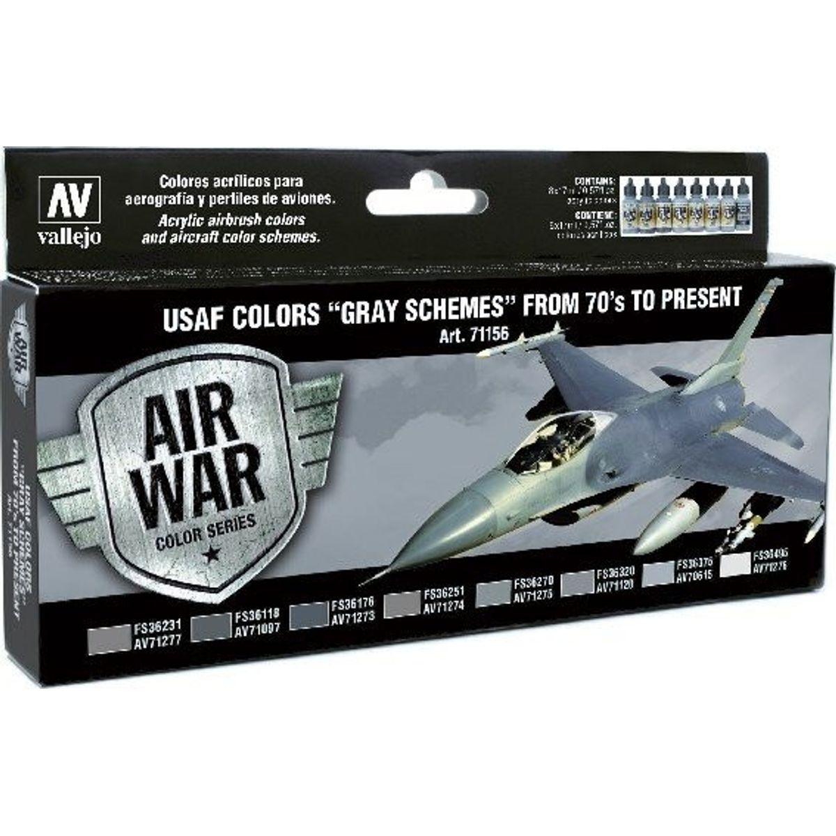 Vallejo - Air War Usaf Colors Grey Schemes 17 Ml - 71156