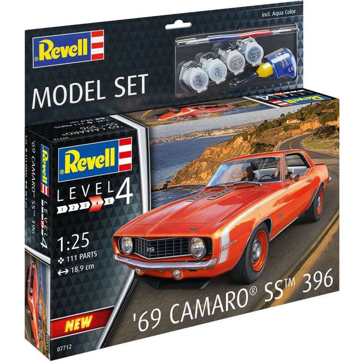 Revell - '69 Camaro Ss Bil Byggesæt - 1:25 - Level 4 - 67712