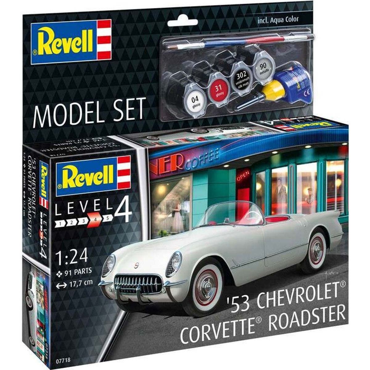 Revell - 1953 Chevrolet Corvette Roadster - 1:24 - Level 4 - 67718