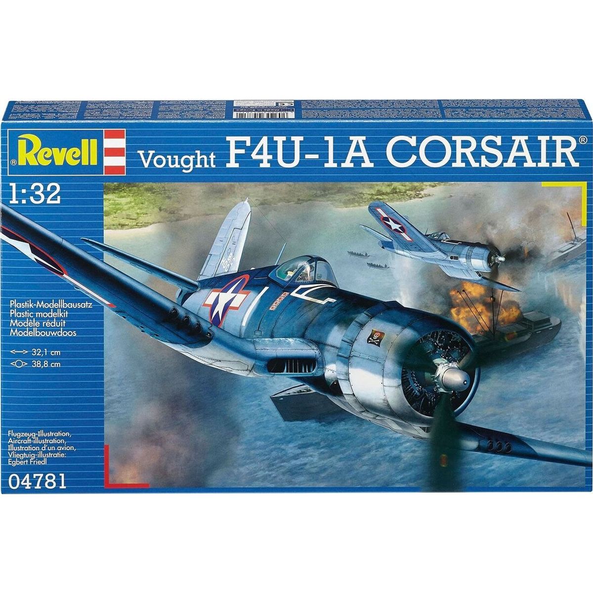 Revell - Vought F4u-1a Corsair Byggesæt - 1:32 - Level 4 - 04781