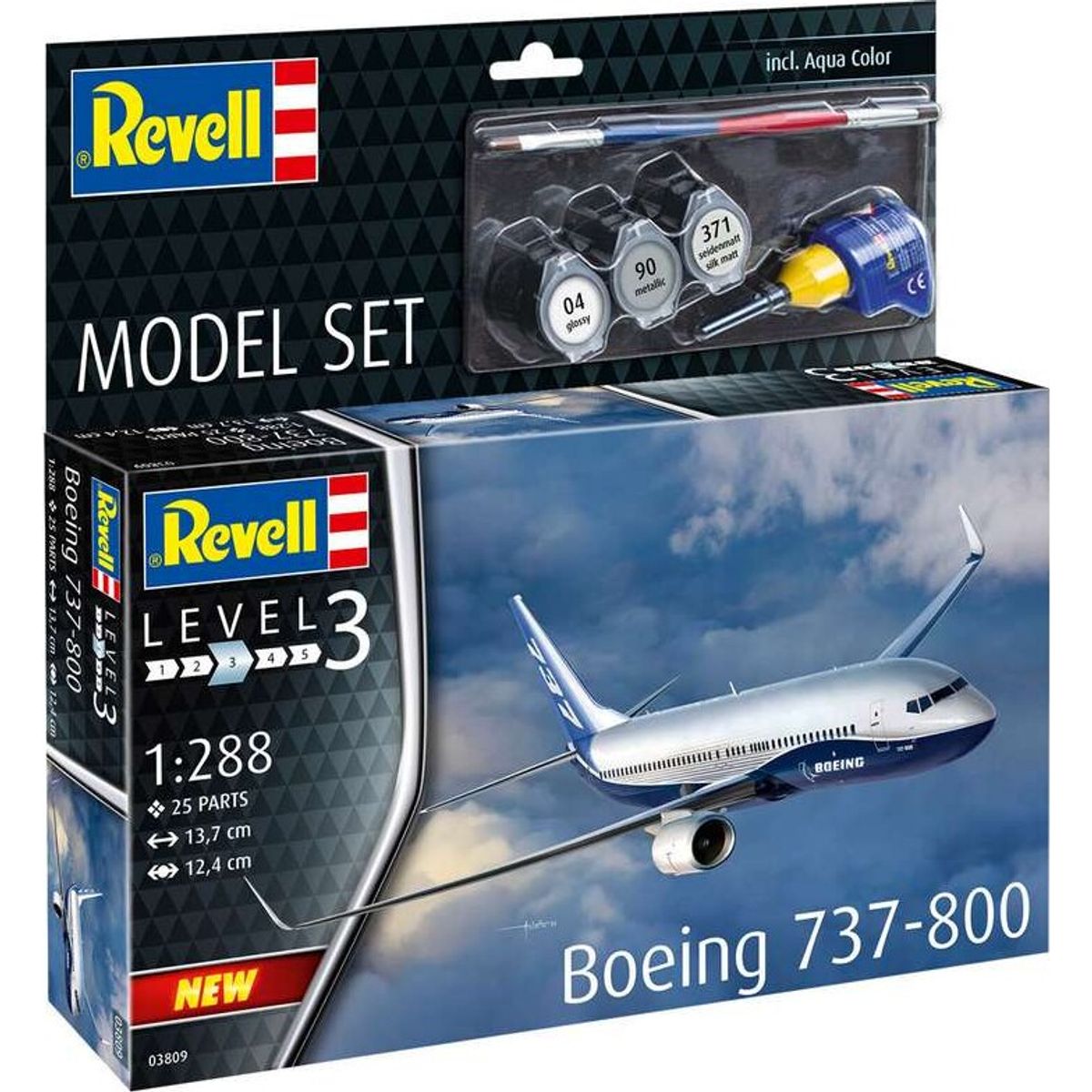 Revell - Boeing 737-800 - 1:288 - 63809