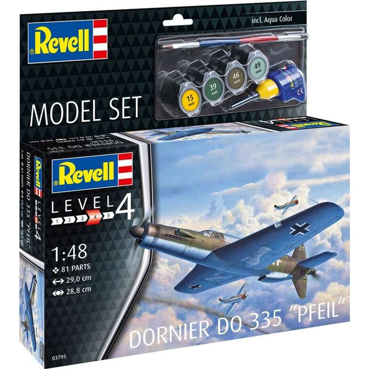 Revell - Dornier Do 335 Pfeil Fly Byggesæt - 1:48 - Level 4 - 03795