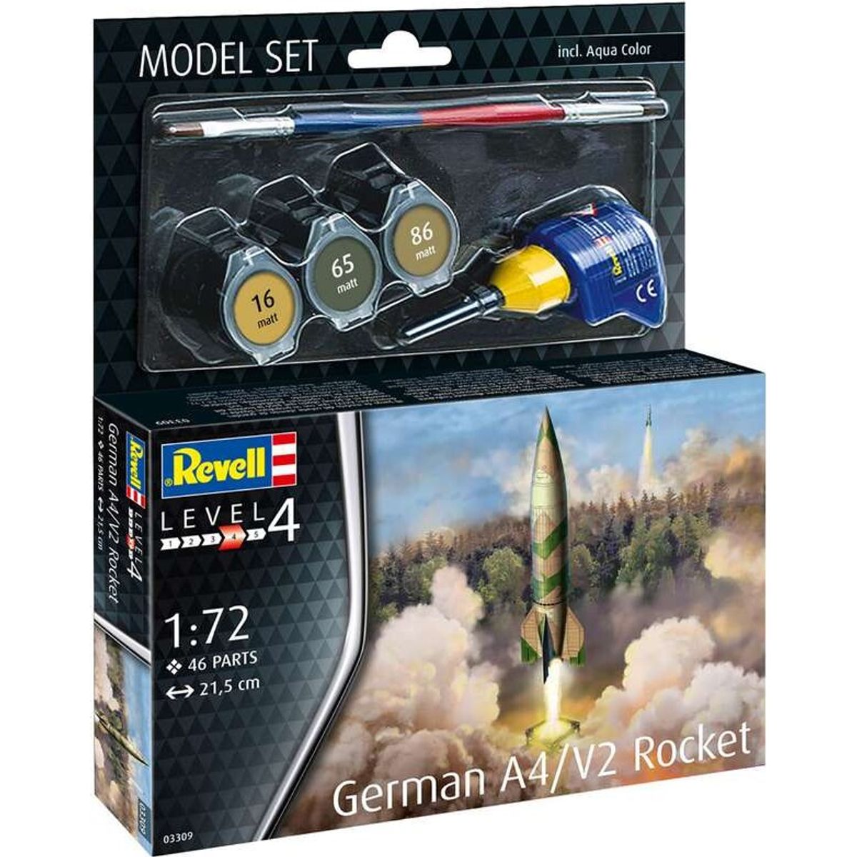 Revell - German A4/v2 Rocket Byggesæt - 1:72 - Level 4 - 03309