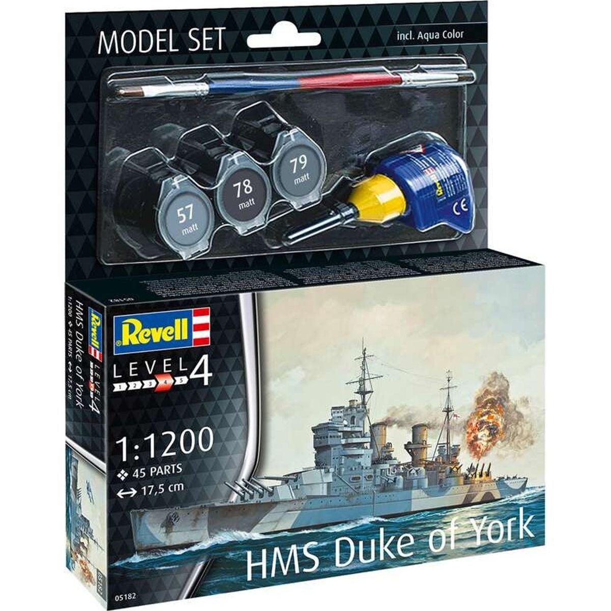 Revell - Hms Duke Of York Modelskib - 1:1200 - Level 4 - 65182