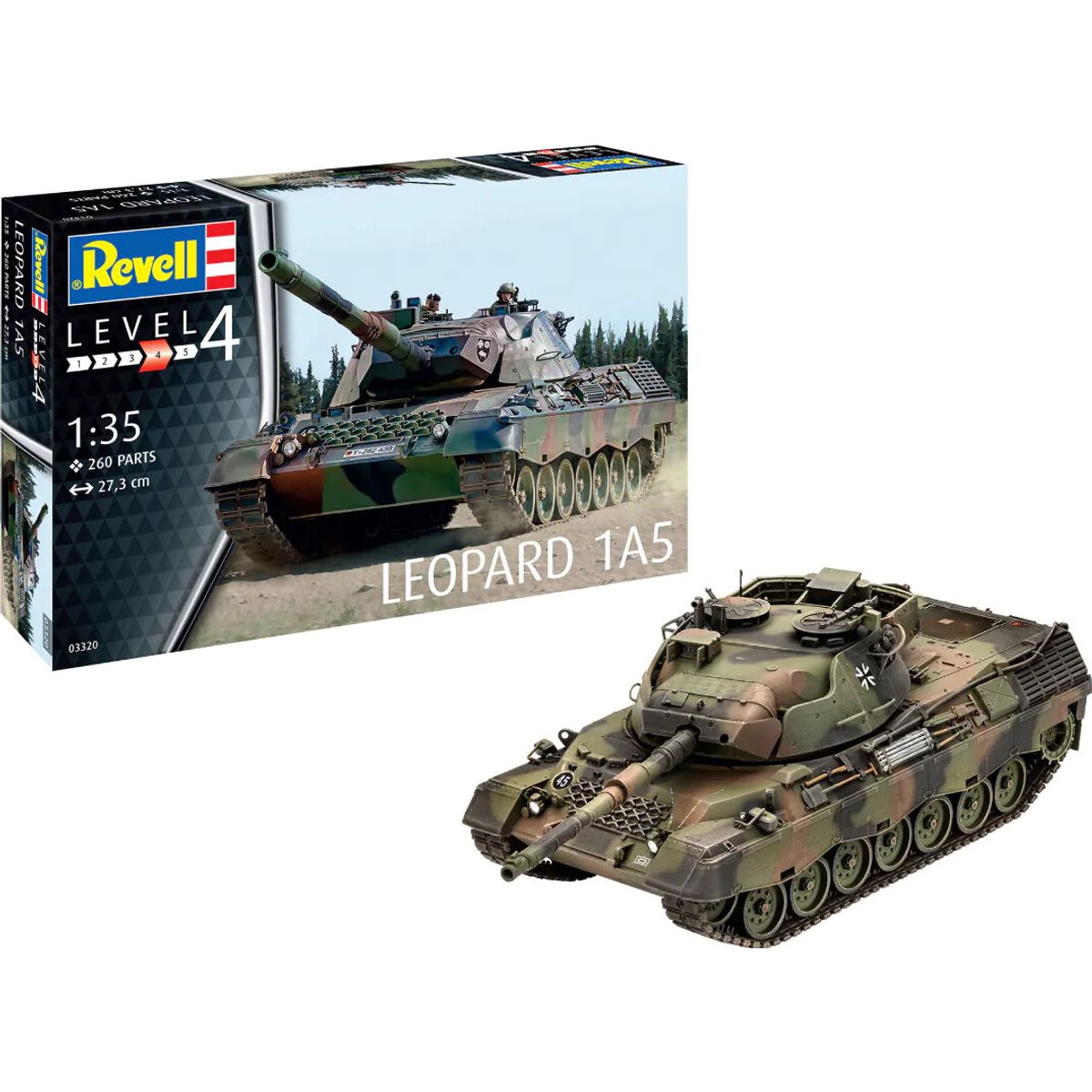 Revell - Leopard 1a5 Tank Byggesæt - 1:35 - Level 4 - 03320