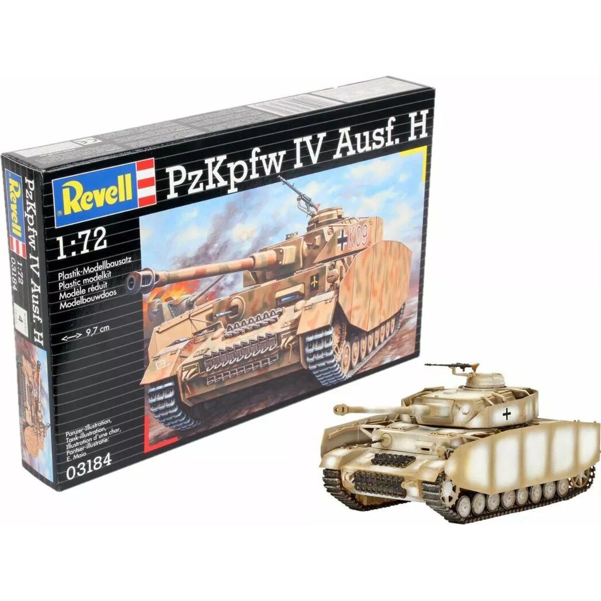 Revell - Pzkpfw. Iv Ausf.h Model Tank Byggesæt - 1:72 - 03184