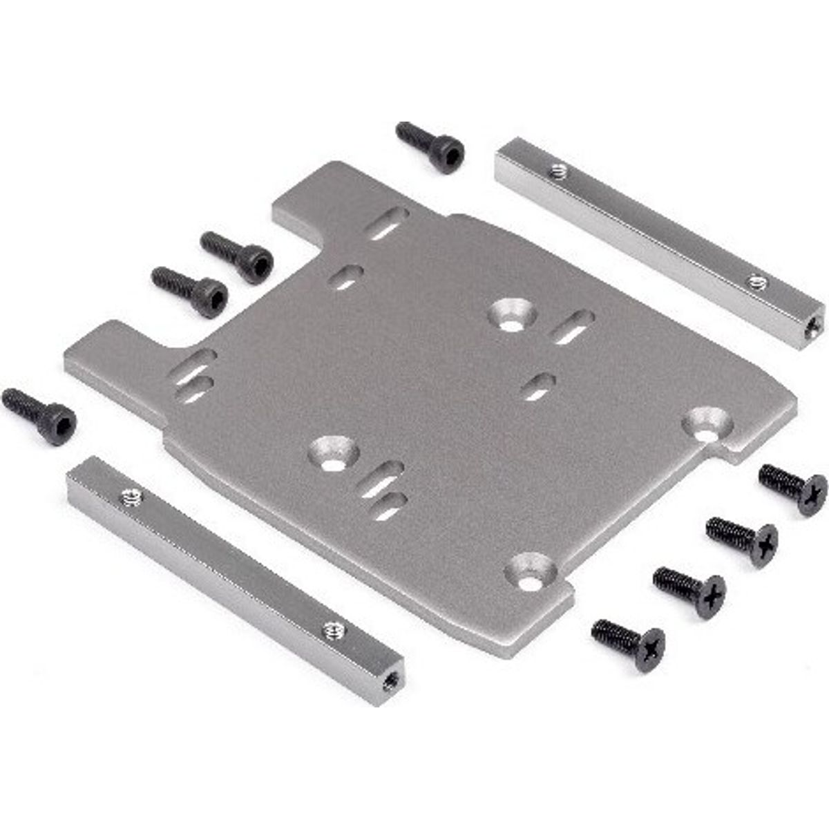 Motor Plate (gray/4mm) - Hp115354 - Hpi Racing