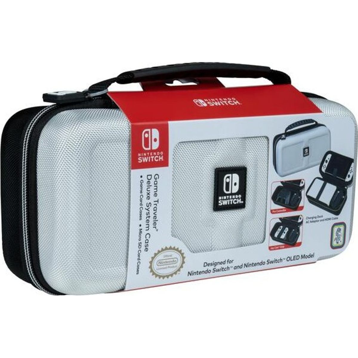 Nacon Case Deluxe Travel Case White (oled) /nintendo Switch