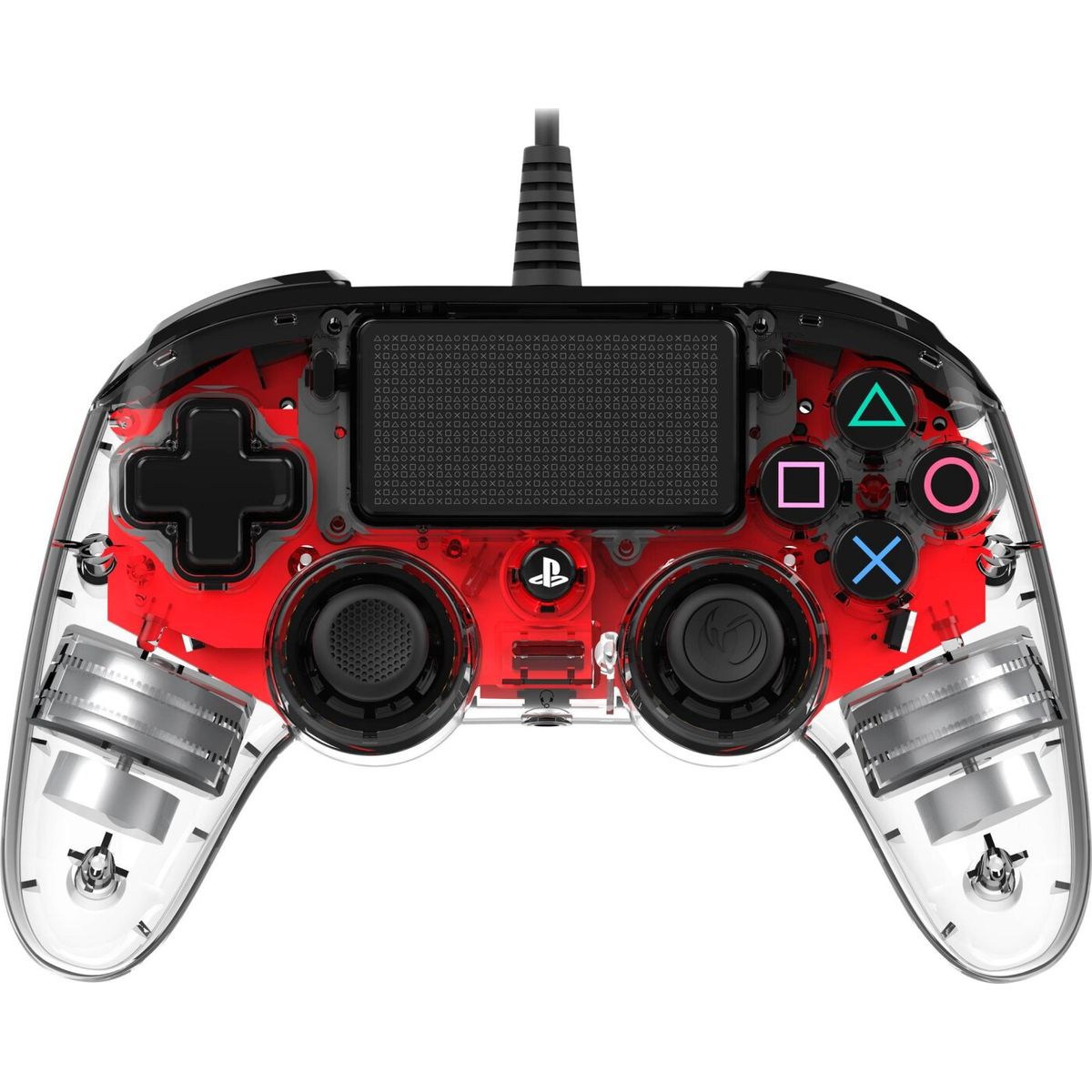 Nacon Compact Ps4 Controller Med Led-lys - Rød