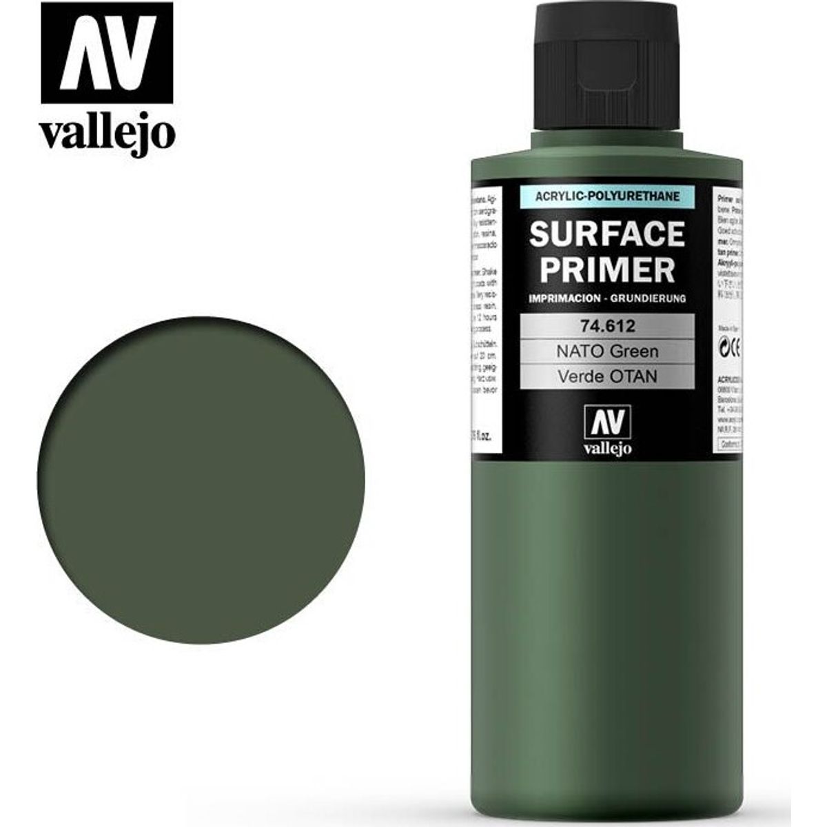 Vallejo - Surface Primer - Nato Green 200 Ml