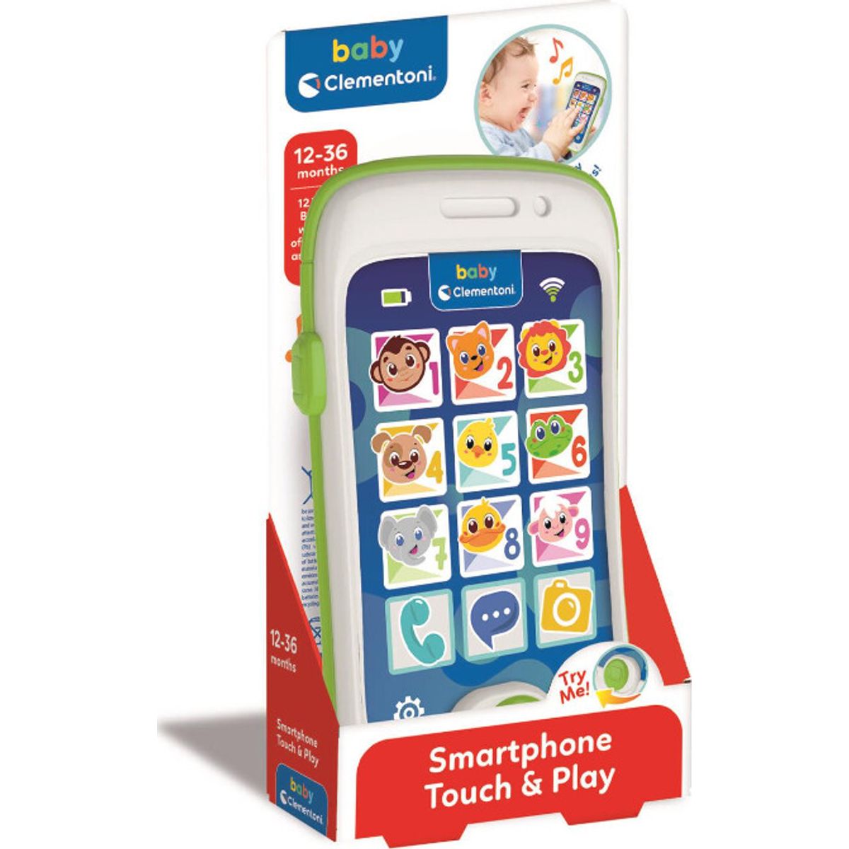 Legetøjstelefon Med Lyd - Touch & Play - Baby Clementoni