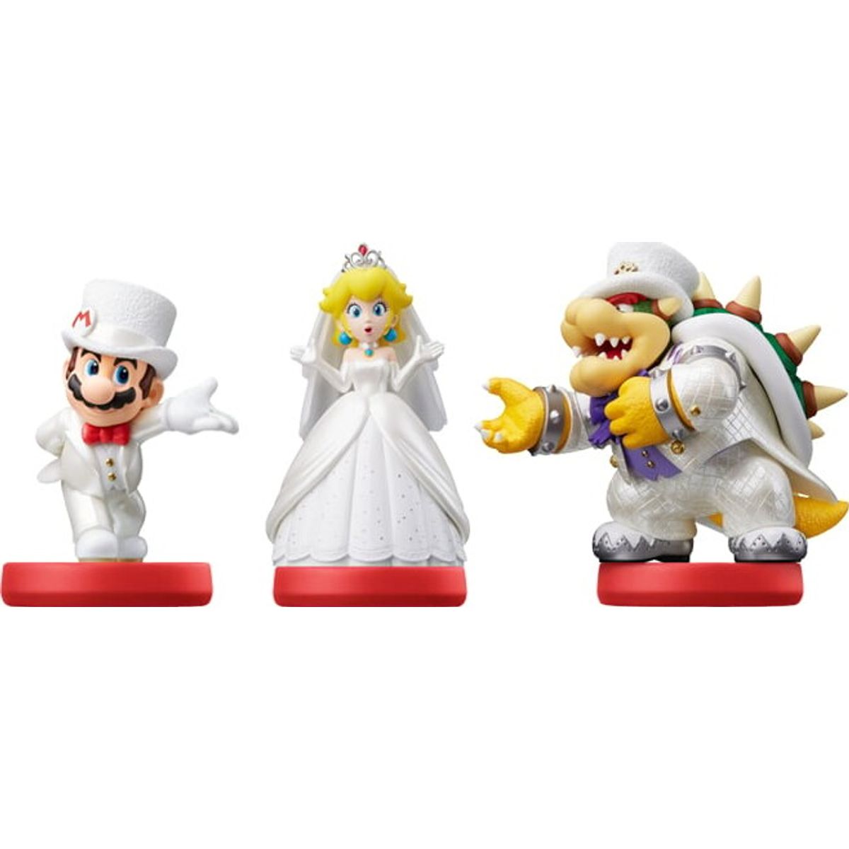 Nintendo Amiibo Figur - Super Mario, Bowser & Prinsesse Peach