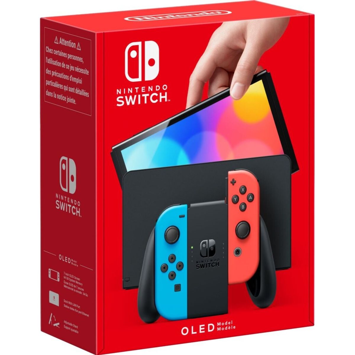 Nintendo Switch Konsol - Oled - Blå Rød