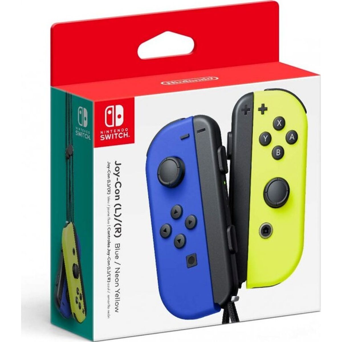 Nintendo Switch Joy-con Controller Sæt - Blå Venstre Og Neon Gul Højre