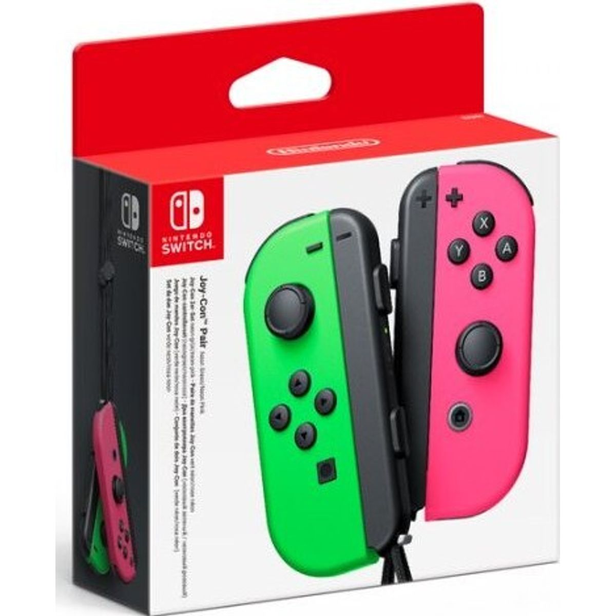 Nintendo Switch Joy-con Controller Pair - Højre Og Venstre - Neon Green / Neon Pink