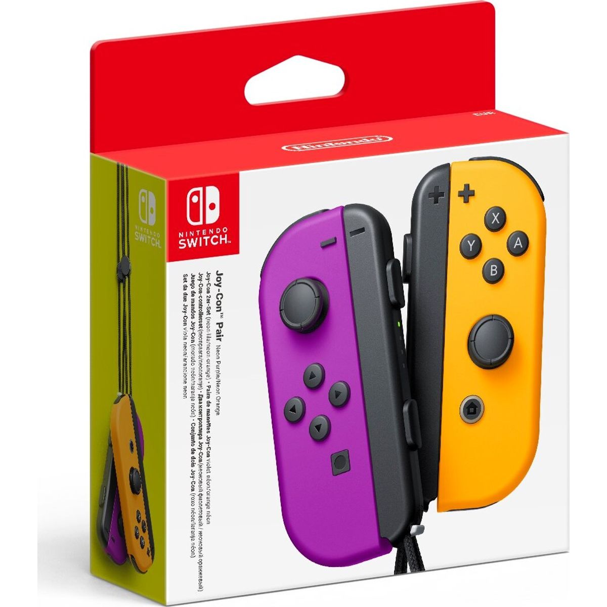 Nintendo Switch Joy-con Controller Sæt - Neon Lilla Venstre Og Neon Orange Højre