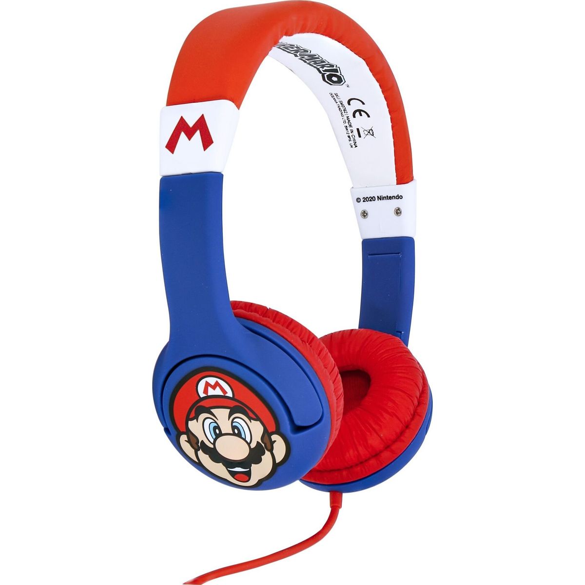 Super Mario - Headset Til Børn - Rød Blå