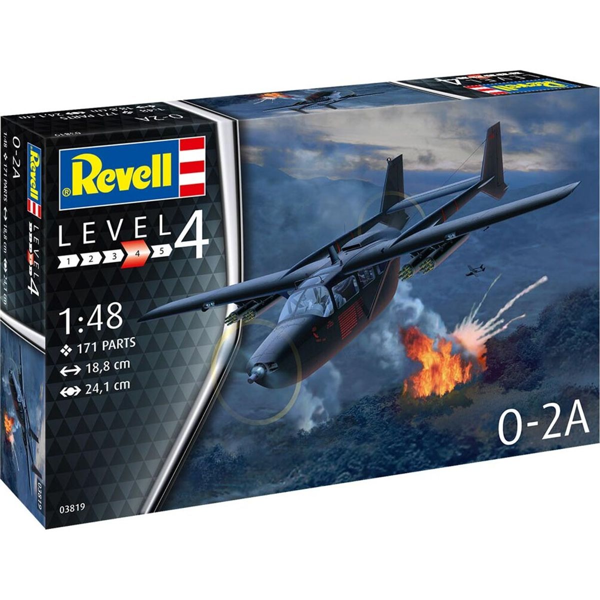 Revell - O-2a Skymaster - 1:48 - Level 4 - 03819