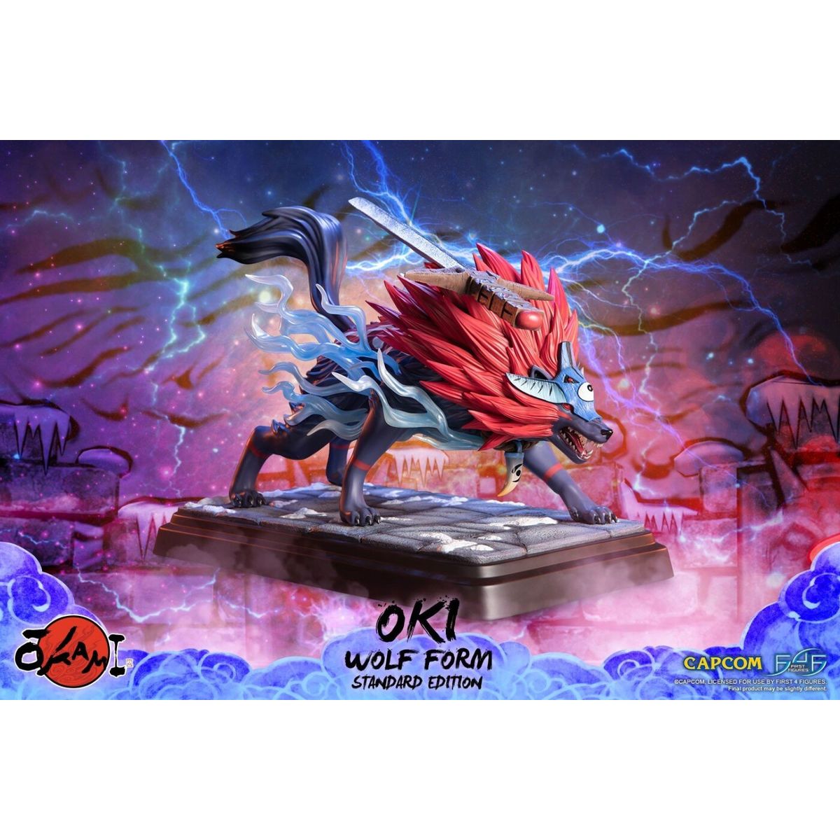 Okami - Oki Wolf Form Statue - Resin Figur - 35 Cm - First4figures