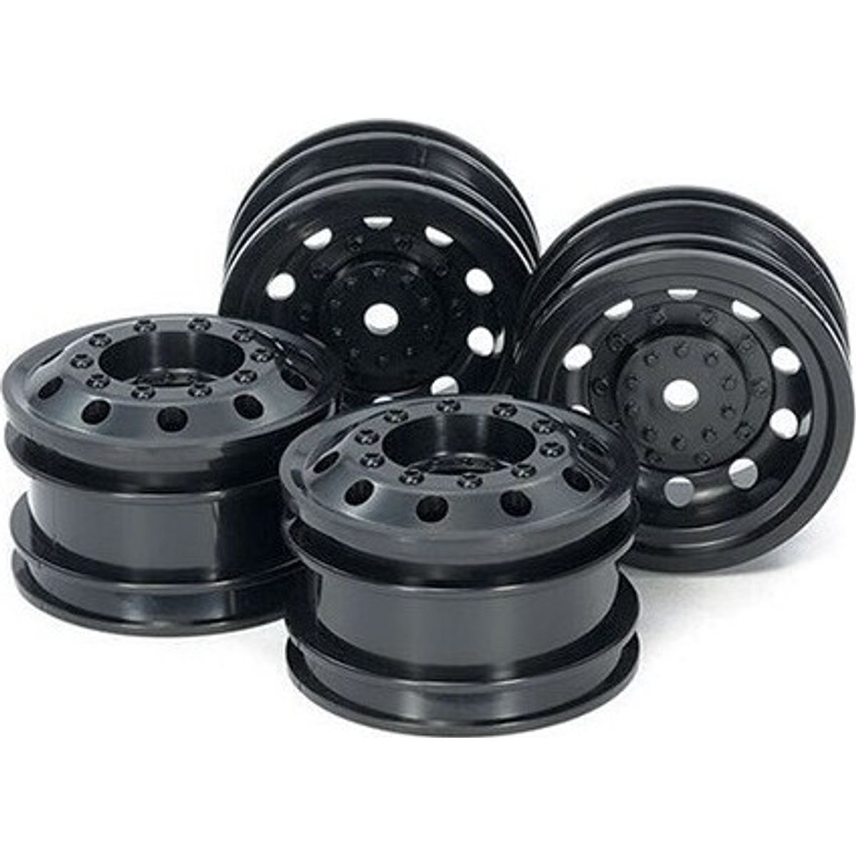 On Road Racetruck Wheelsl F&r *2each Black - 54741 - Tamiya