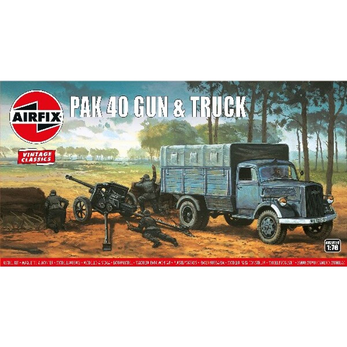 Airfix - Pak 40 Gun + Truck - Vintage Classics - 1:76 - A02315v