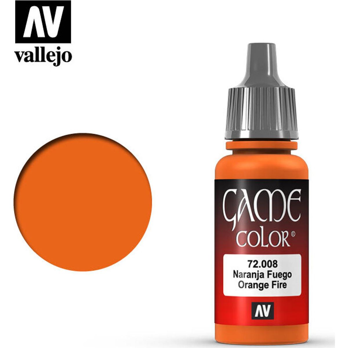 Vallejo - Game Color - Orange Fire Mat - 18 Ml - 72008