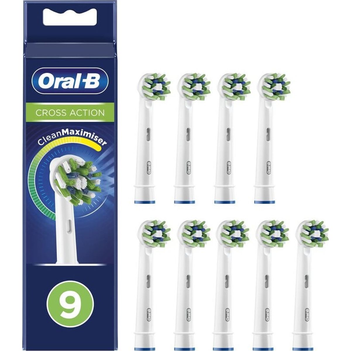 Oral-b - Crossaction Udskiftningshoveder 9 Stk