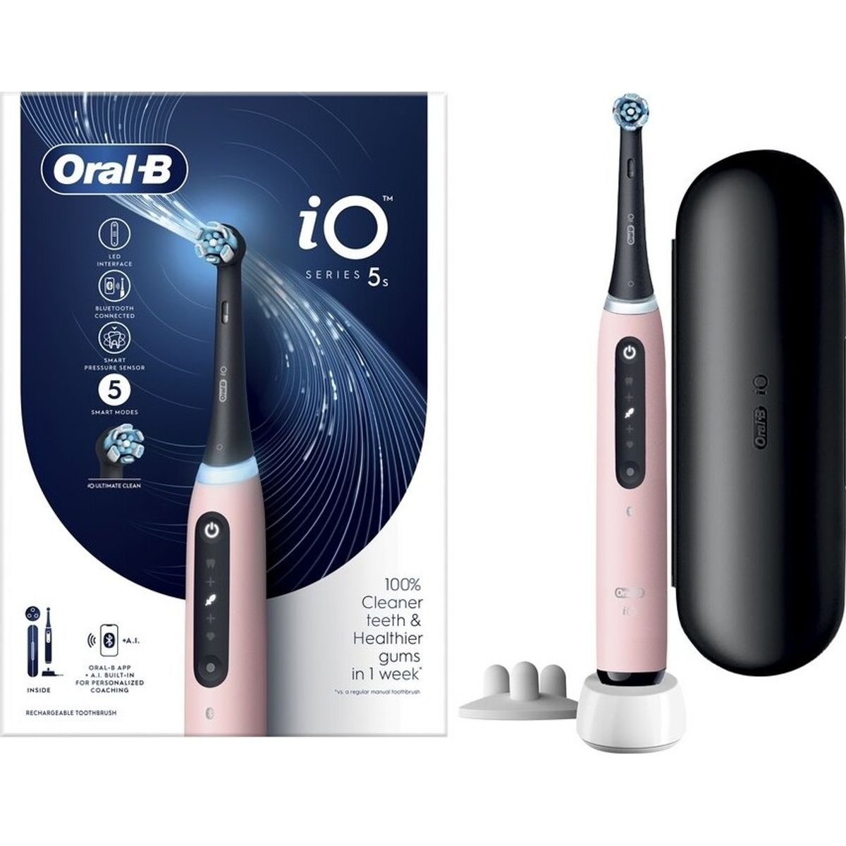 Oral-b - Io Series 5 El Tandbørste Med Etui - Lyserød