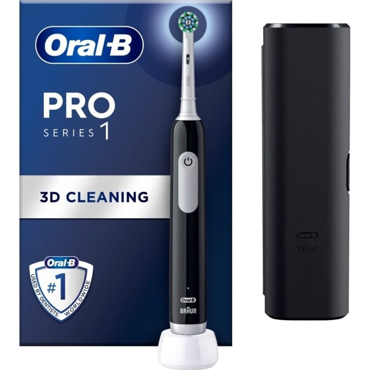 Oral-b - Pro1 Sort Elektrisk Tandbørste + Tc