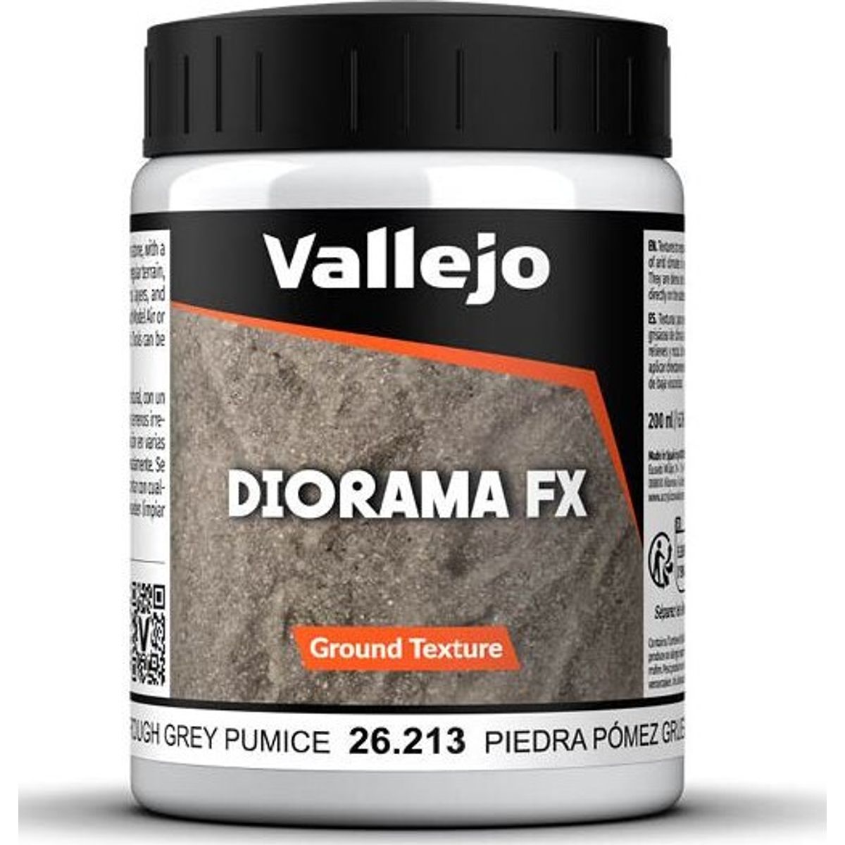 Vallejo - Diorama Fx - Ground Texture - Rough Grey Pumice - 200 Ml