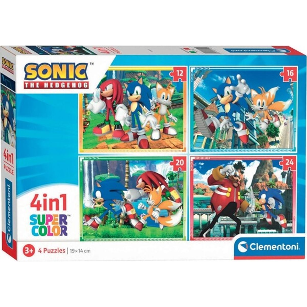 Sonic Puslespil - Super Color - Clementoni - 4 Stk