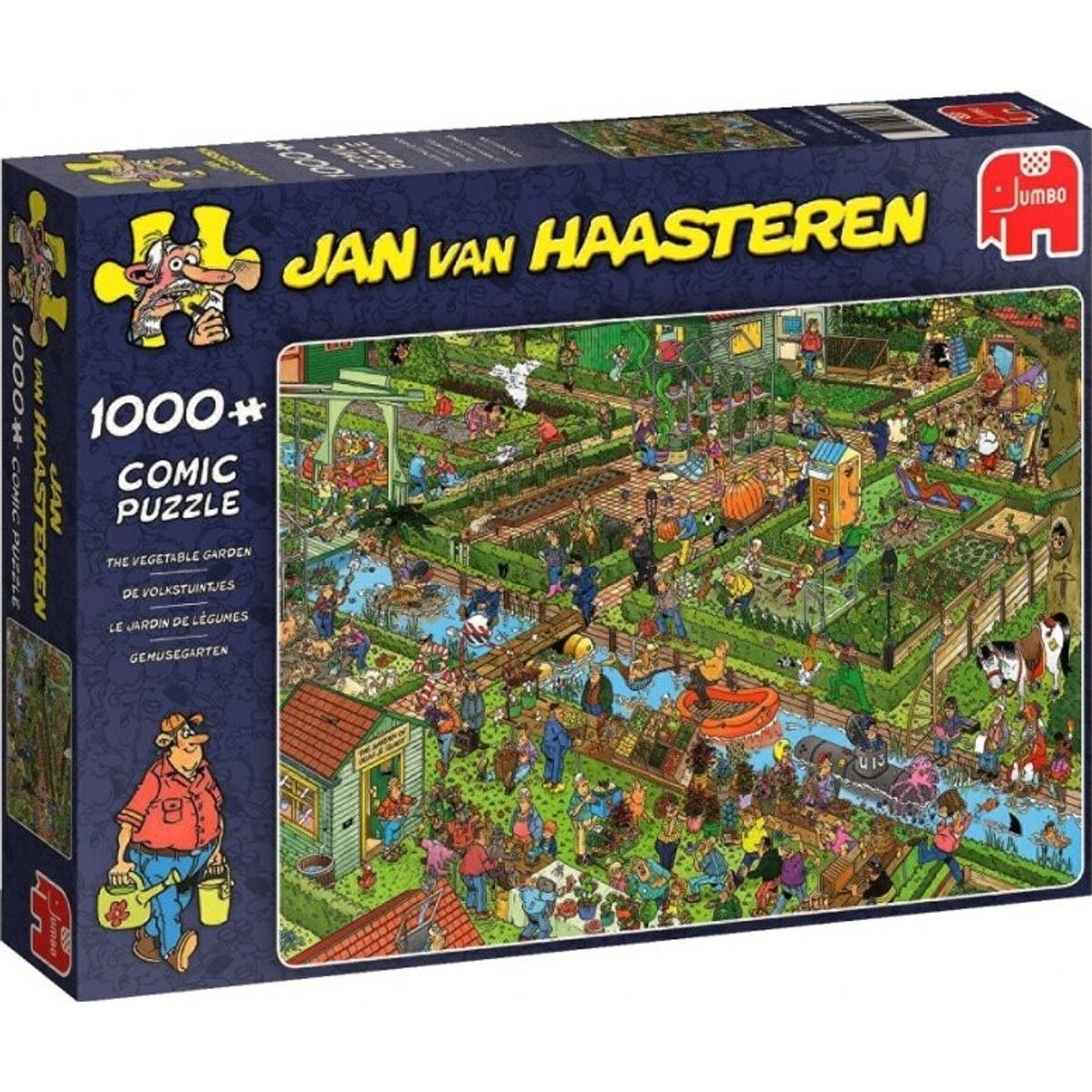 Jan Van Haasteren Puslespil - 1000 Brikker - Grøntsagshaven