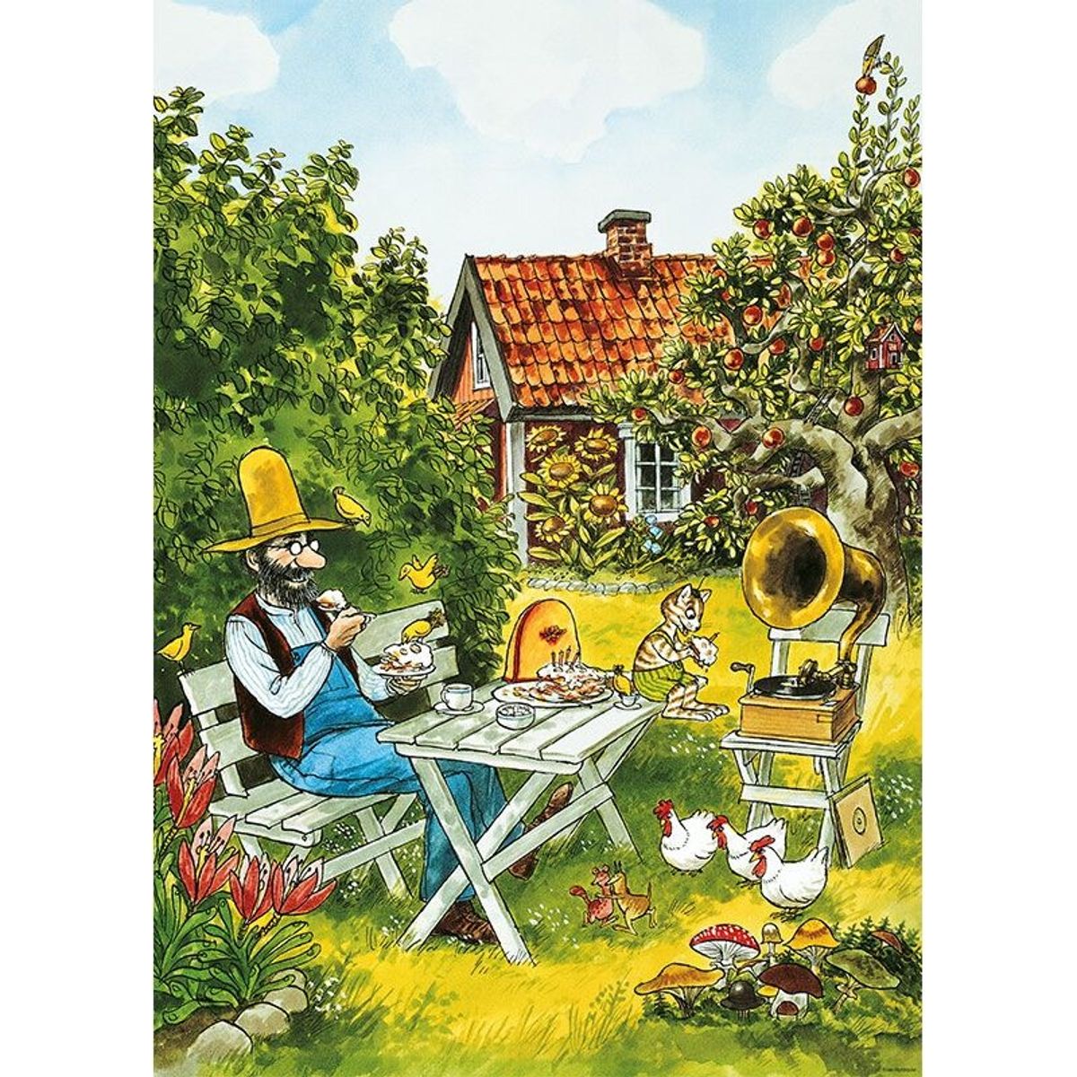 Peddersen Og Findus - Plakat - Pannkakstårtan - 50x70 Cm