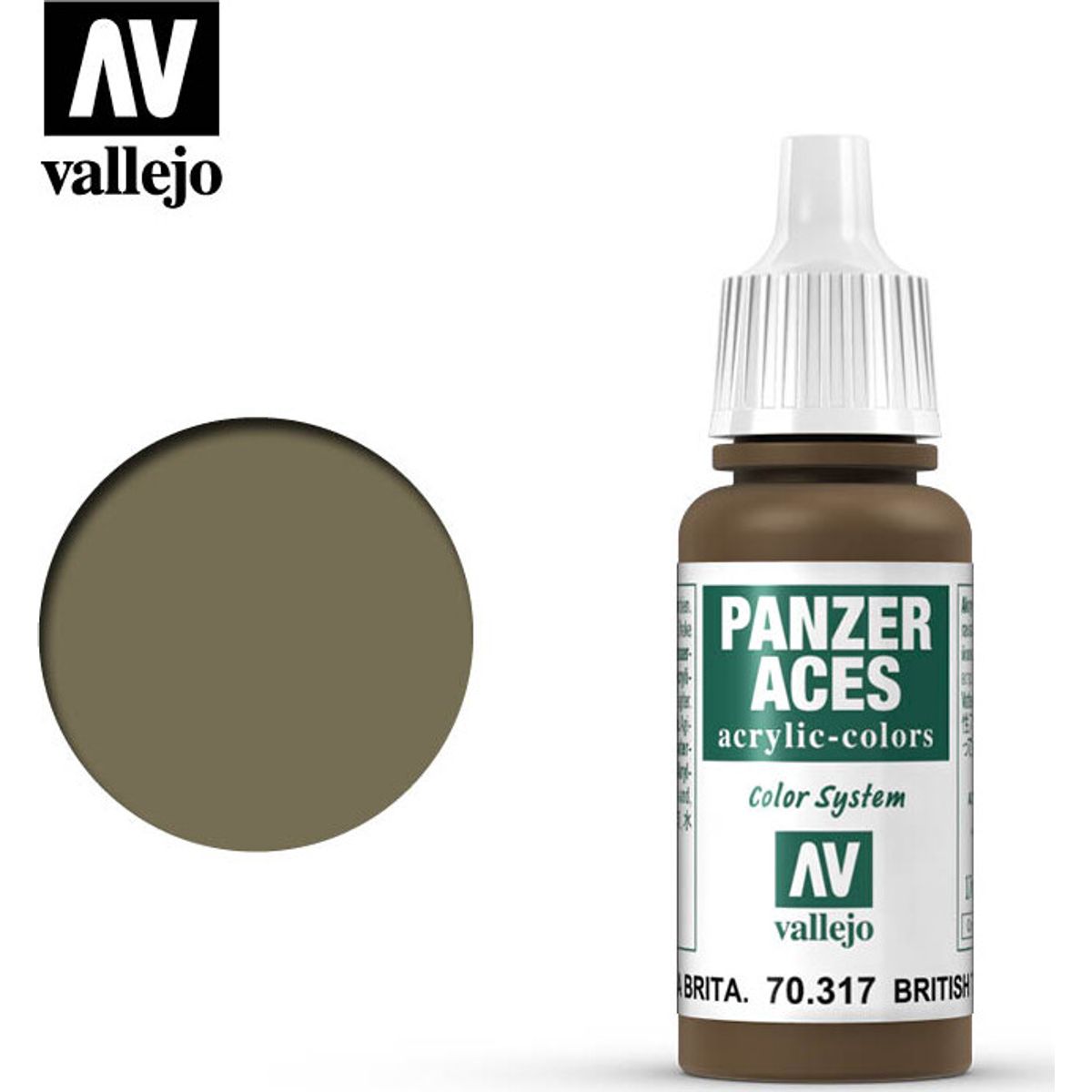 Vallejo - Panzer Aces - British Tanker Mat - 17 Ml - 70317