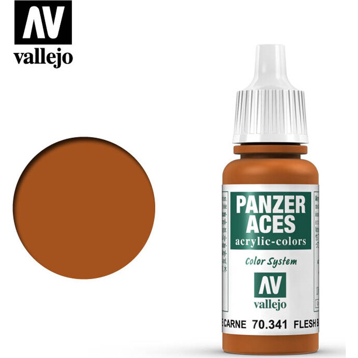 Vallejo - Panzer Aces - Flesh Base Mat - 17 Ml - 70341