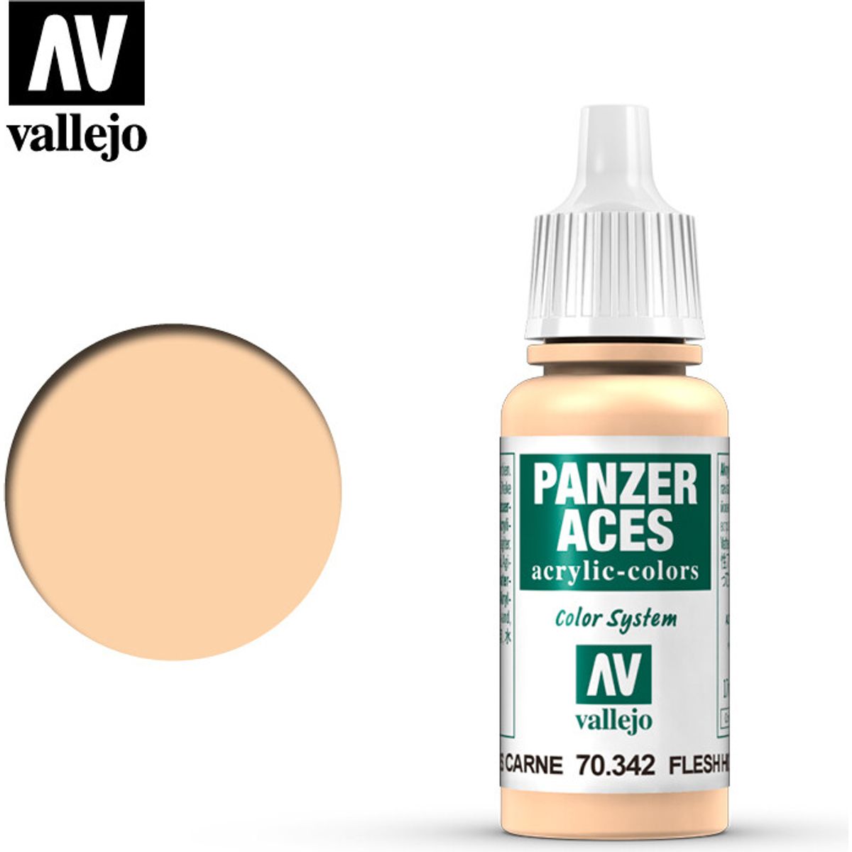 Vallejo - Panzer Aces - Flesh Highlights Mat - 17 Ml - 70342