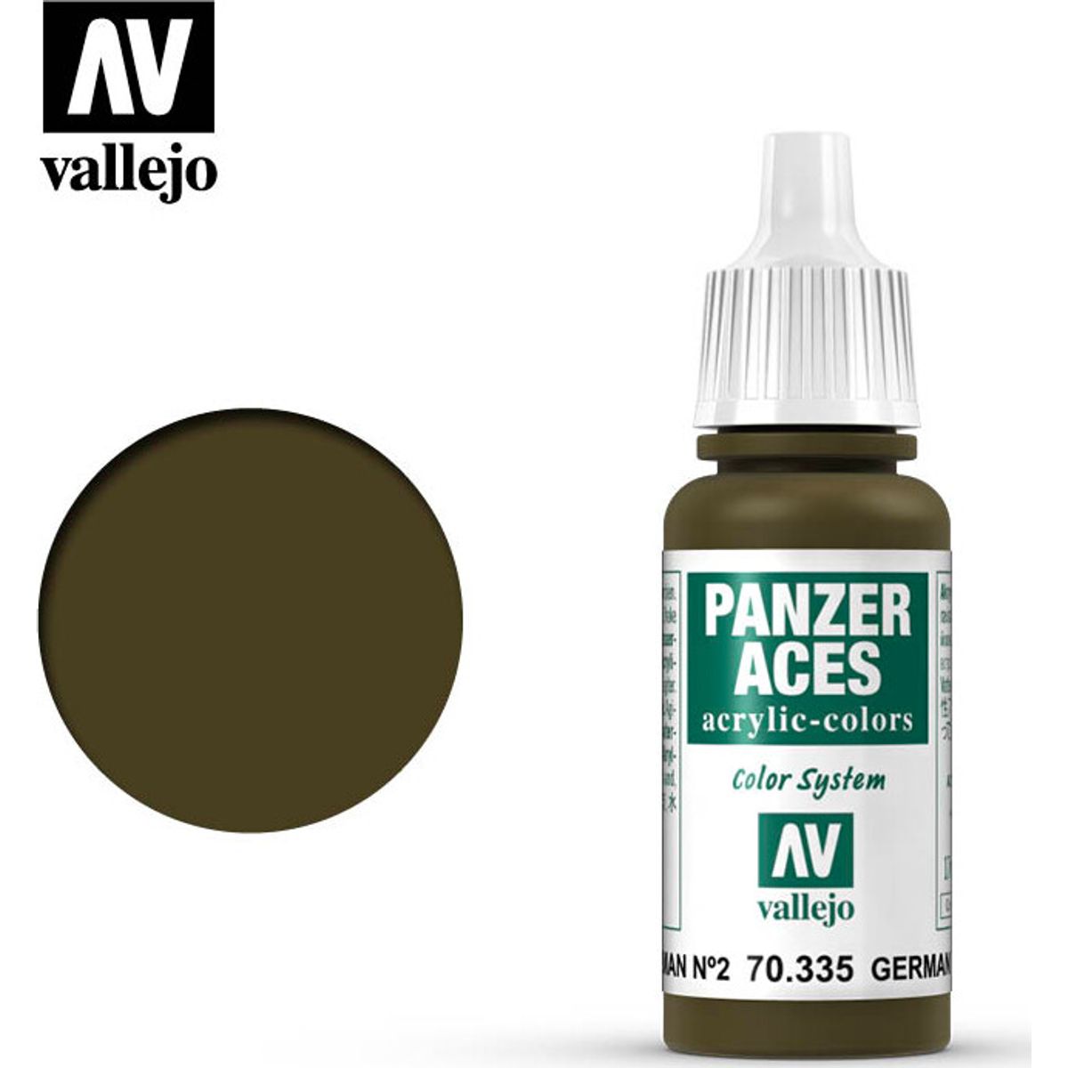 Vallejo - Panzer Aces - German Tanker Feldgrau Ii Mat - 17 Ml - 70335