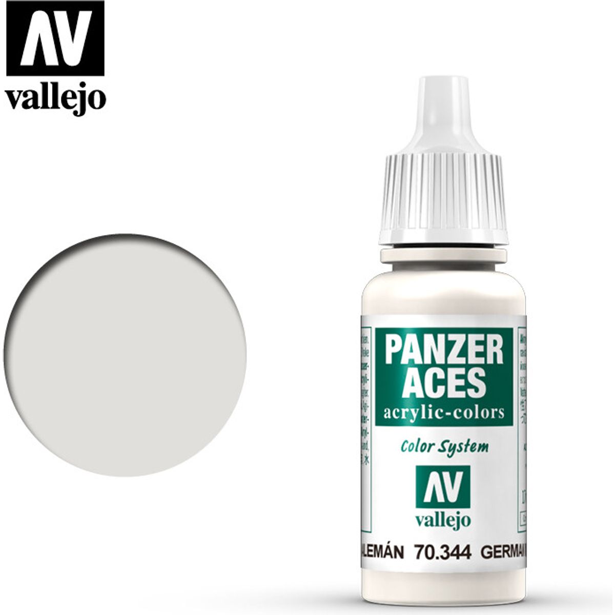 Vallejo - Panzer Aces - German Tanker White Mat - 17 Ml - 70344