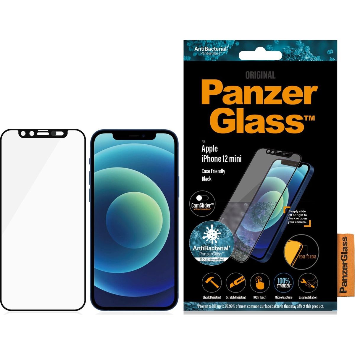 Panzerglass - Iphone 12 Mini (cf) Camslider (ab), Black