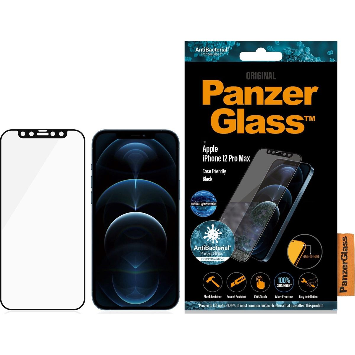 Panzerglass - Iphone 12 Pro Max (cf) Anti-bluelight (ab), Black