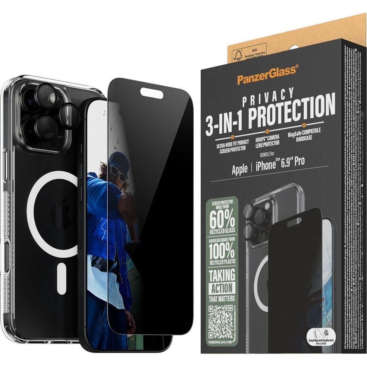 Panzerglass - Iphone 16 Pro Max 6.9'' 3-in-1 Privacy P Bundle