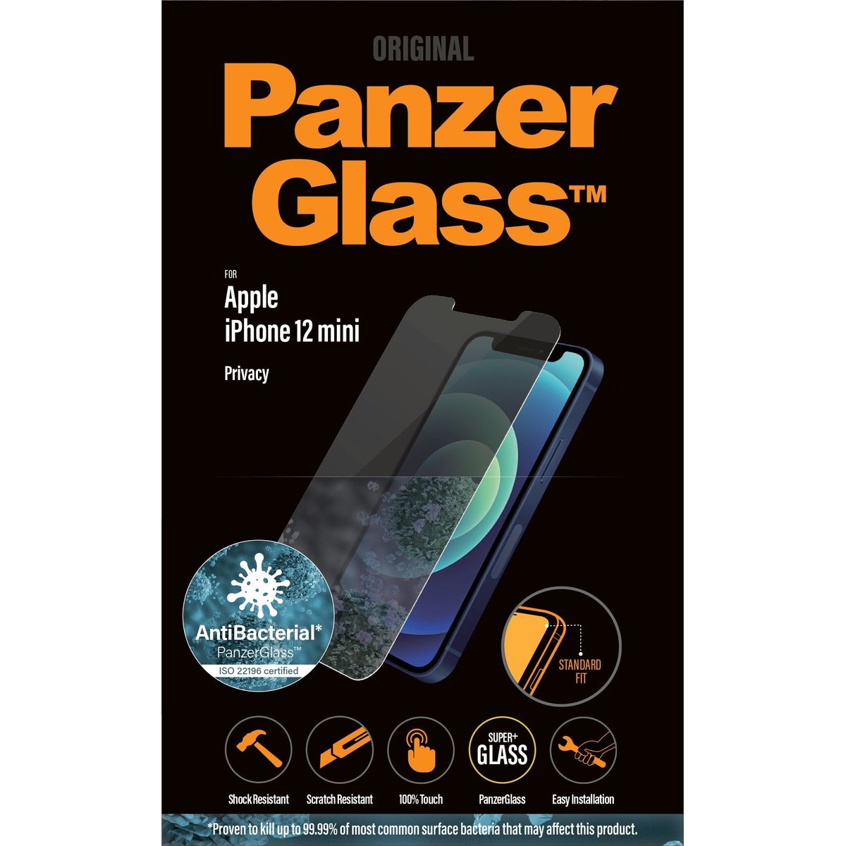 Panzerglass - Iphone 12 Mini - Privacy Skærmbeskyttelse - Standard