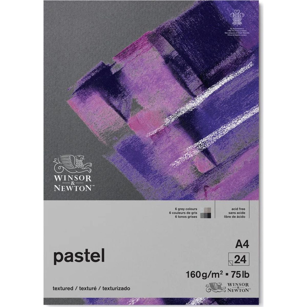 Winsor & Newton - Pastelpapir - Grå - A4 - 24 Ark