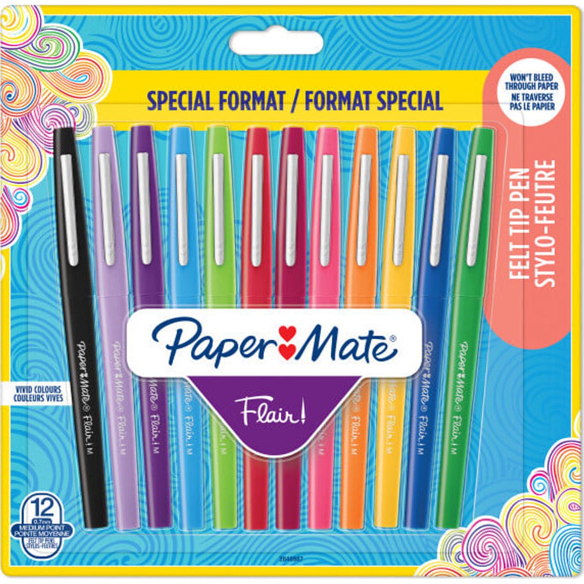 Paper Mate - Flair Felt Tip Pen 9+3-blister (2048987)