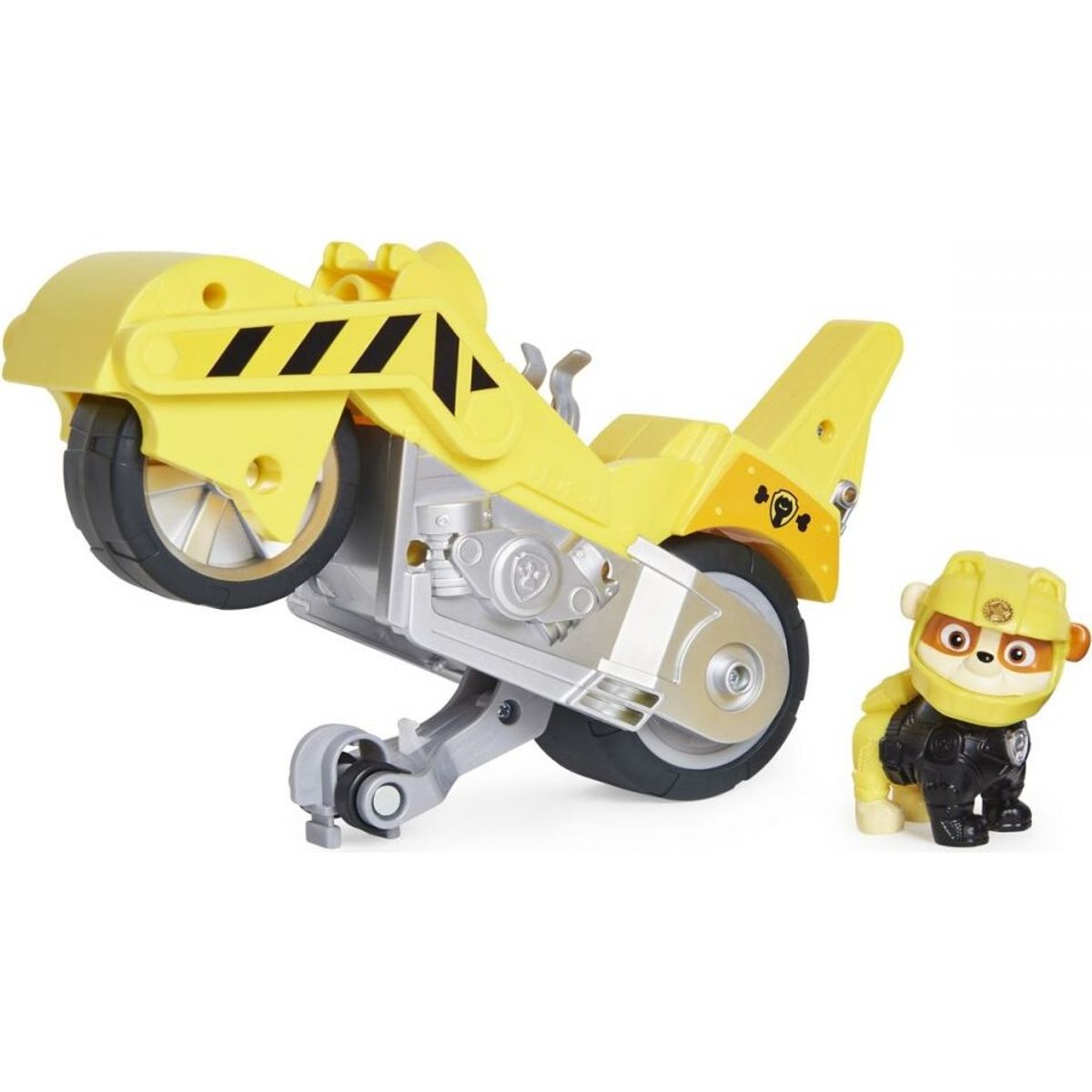 Paw Patrol Figur - Moto Pups - Rubble Med Motorcykel