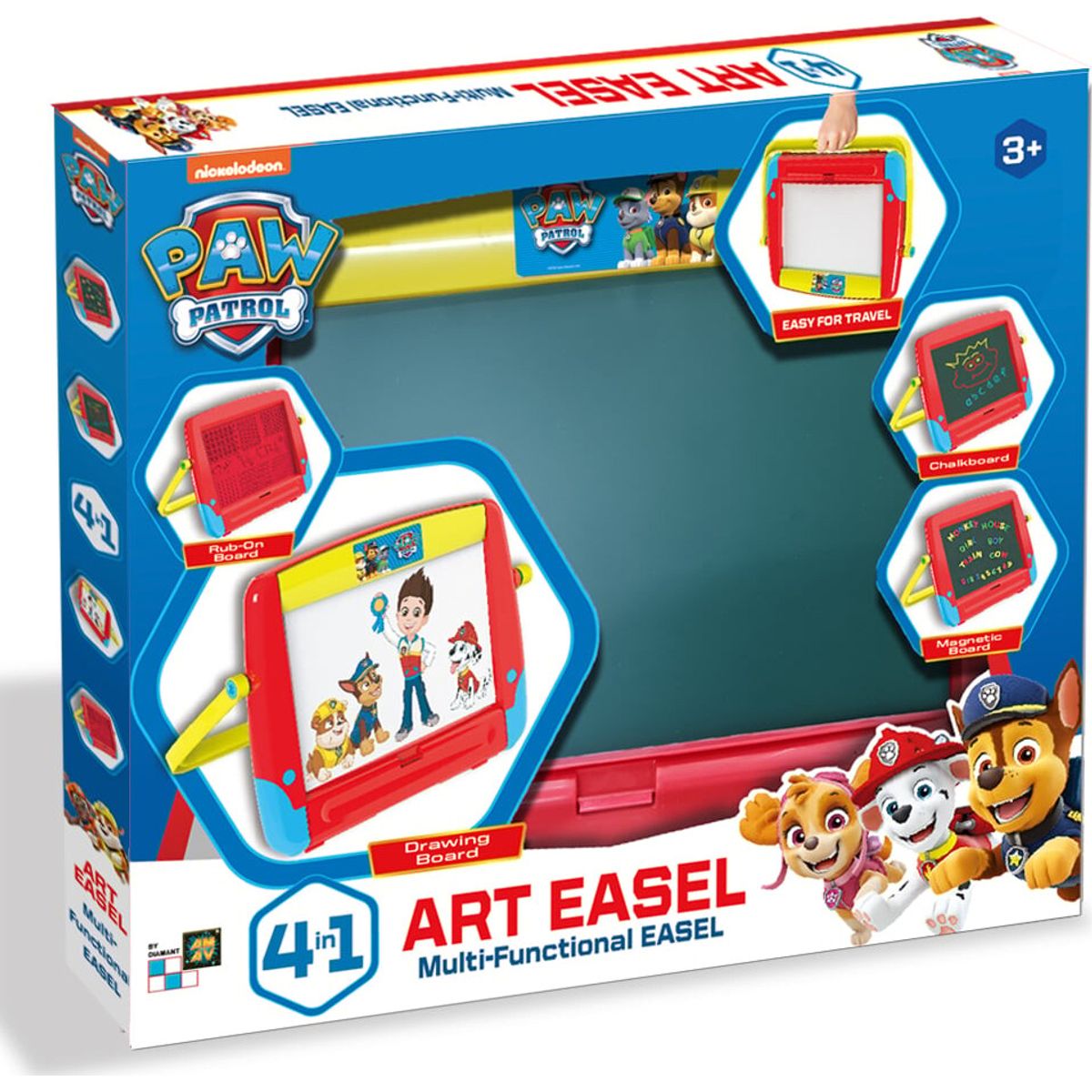 Paw Patrol - Staffeli Og Tegnetavle - 4 In 1 Art Easel