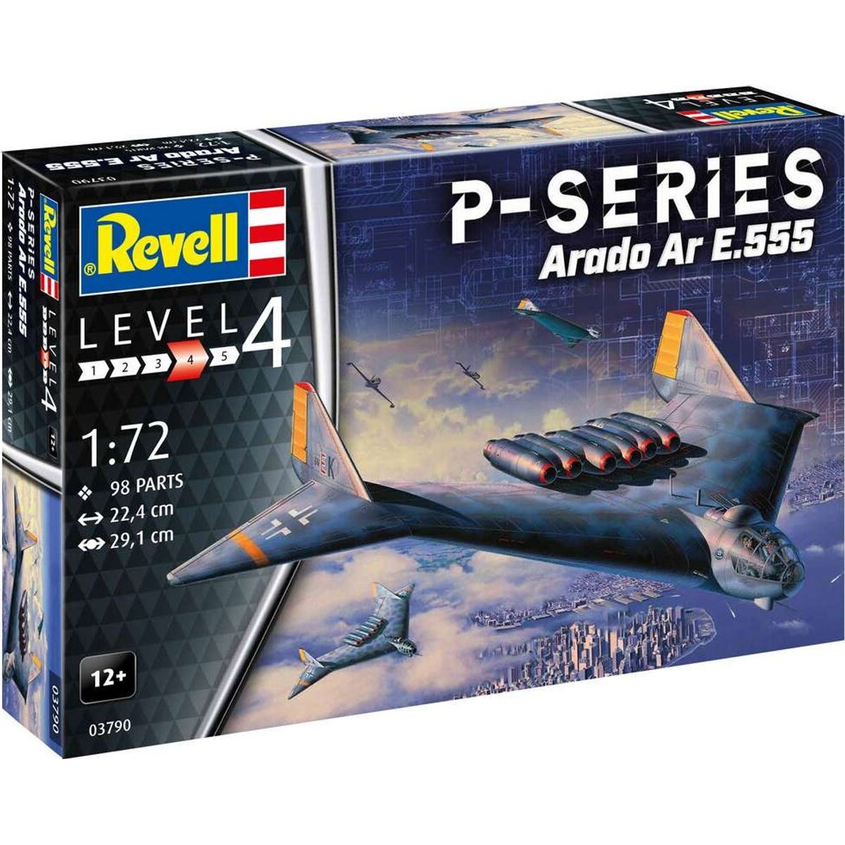 Revell - P-series Arada Ar E.555 Modelfly - 1:72 - Level 4 - 03790