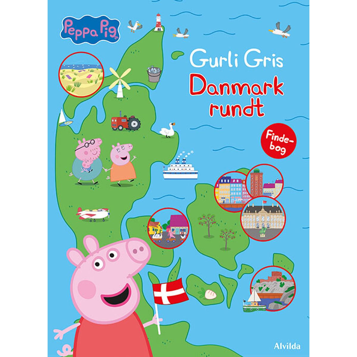 Peppa Pig - Gurli Gris - Danmark Rundt - Alvilda - Bog