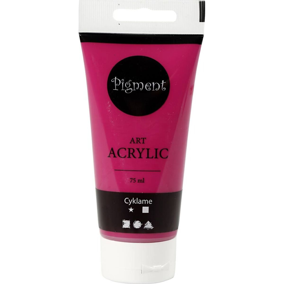 Akrylmaling - Vandbaseret - Halvblank - Transparent - Cyklame Rødviolet 75 Ml